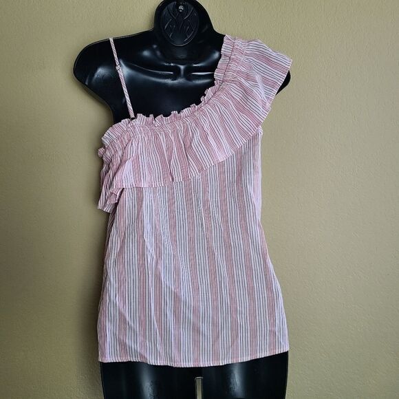 Sweet Wanderer Striped One Shoulder Top - Picture 4 of 8